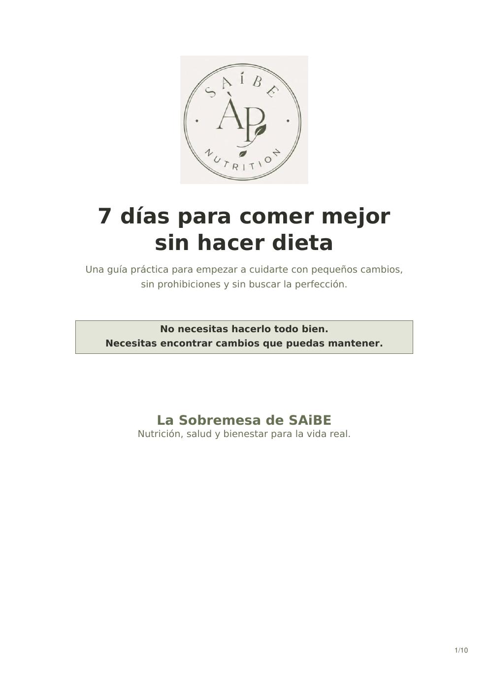 Portada de la guía gratuita 7 días para comer mejor sin hacer dieta
